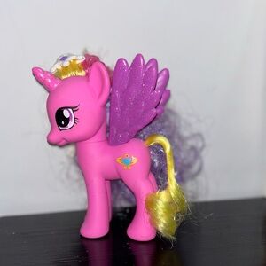 My Little Pony G4 Cadence 2010 4” figure with tinsel hair and 2 hair clips